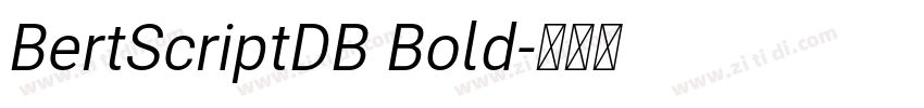 BertScriptDB Bold字体转换